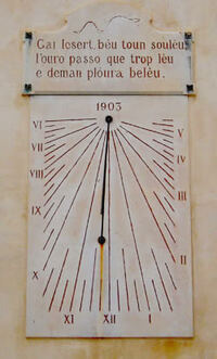 F.Mistral cadran solaire maillane-provence-gai-lezert
